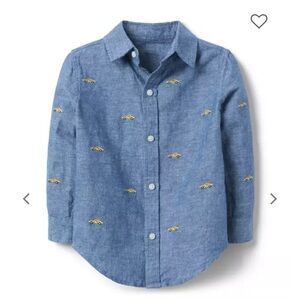 Janie and Jack Gray Button-Down Shirt